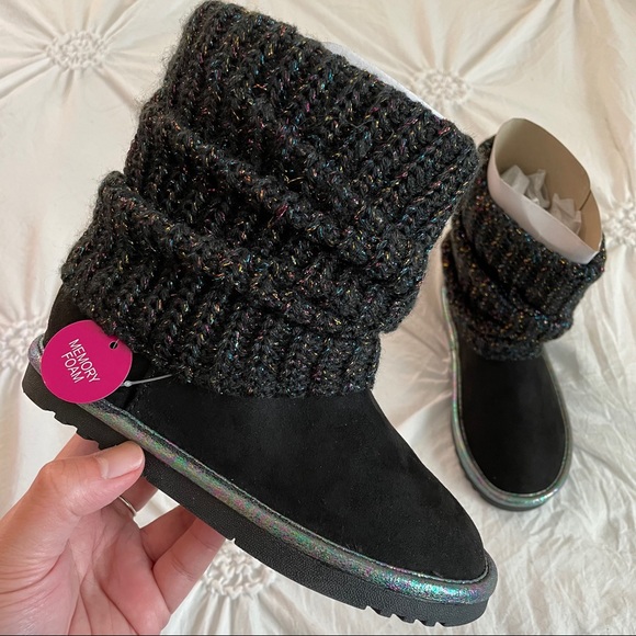 So Mandy Girls Sweater Boots 